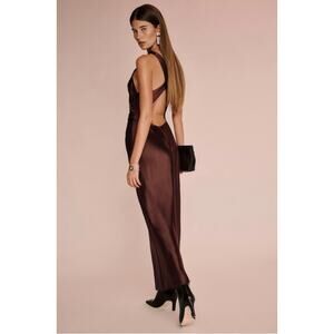 Reformation Casette Silk Dress
Mahogany size 6 (new with tags see narrative)